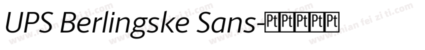 UPS Berlingske Sans字体转换